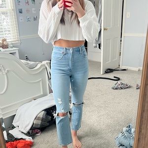 curve loving jeans Abercrombie, light wash!